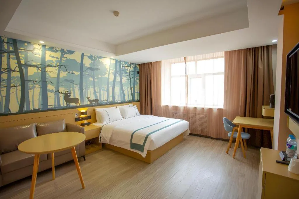 Bed in City Comfort Inn Xining Limeng Commercial Pedestrian Street