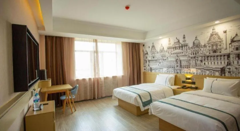 Bed in City Comfort Inn Xining Limeng Commercial Pedestrian Street