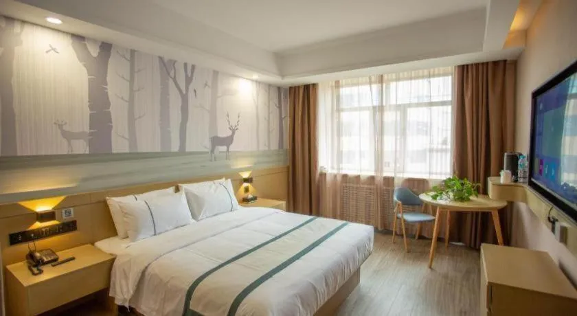 Bed in City Comfort Inn Xining Limeng Commercial Pedestrian Street