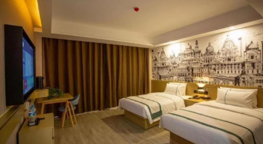 Bed in City Comfort Inn Xining Limeng Commercial Pedestrian Street