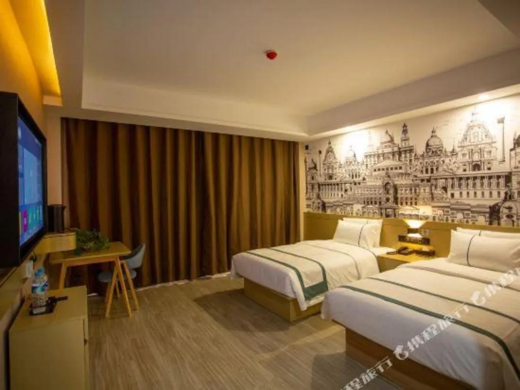 Bed in City Comfort Inn Xining Limeng Commercial Pedestrian Street
