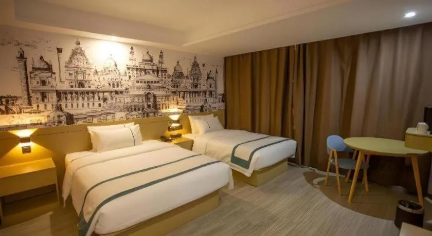 Bed in City Comfort Inn Xining Limeng Commercial Pedestrian Street