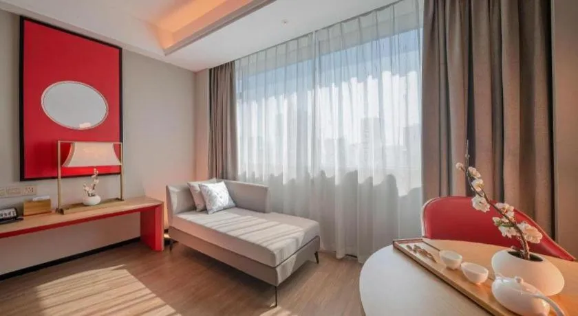 Bed in Echeng Hotel Hezhou Shizheng Square