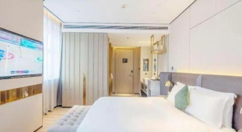 Bed in Echarm Plus Hotel Hangzhou Binjiang Xingguang Avenue