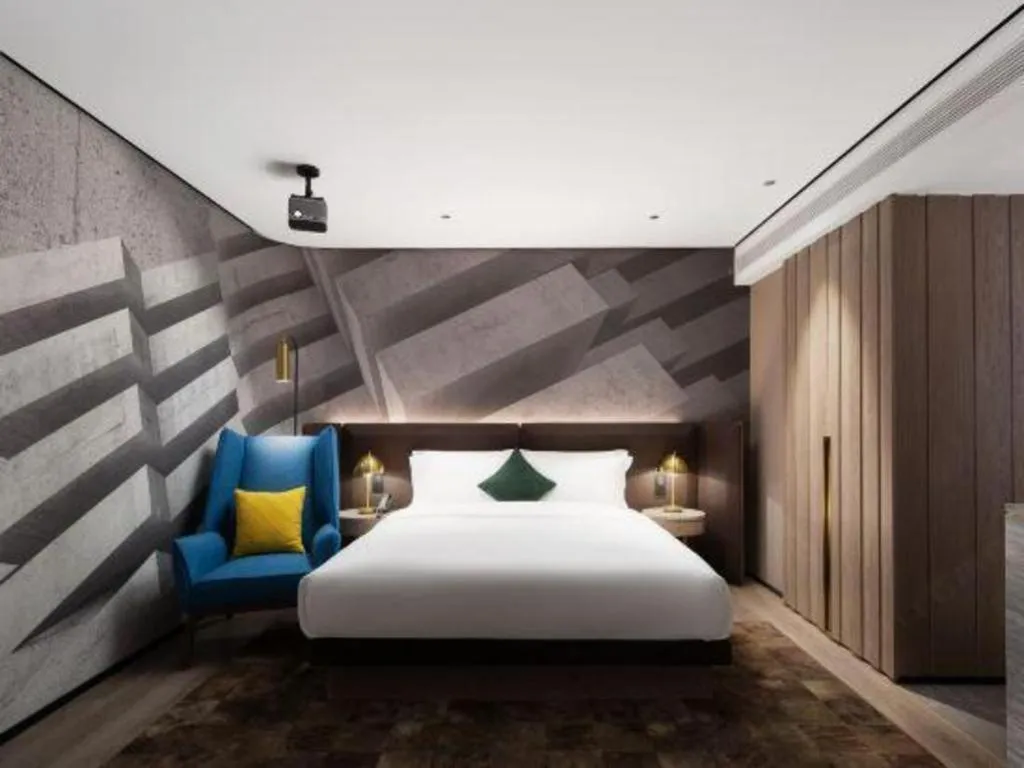 Bed in Echarm Plus Hotel Hangzhou Binjiang Xingguang Avenue