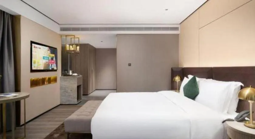 Bed in Echarm Plus Hotel Hangzhou Binjiang Xingguang Avenue