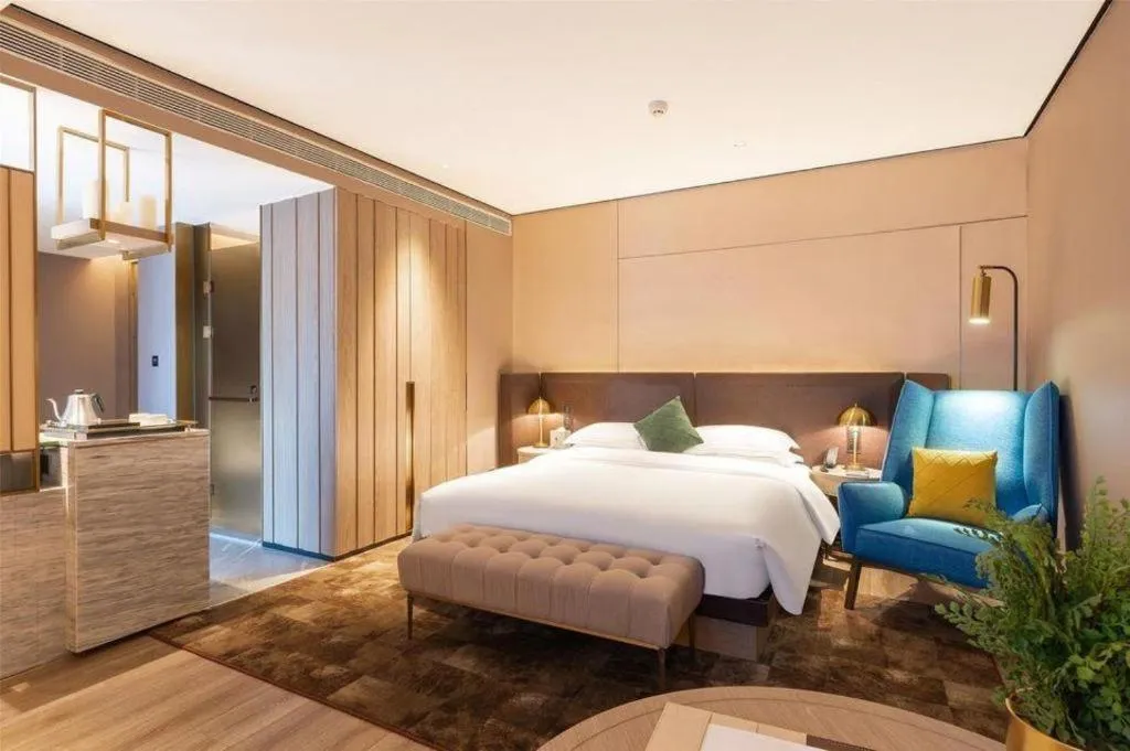 Bed in Echarm Plus Hotel Hangzhou Binjiang Xingguang Avenue