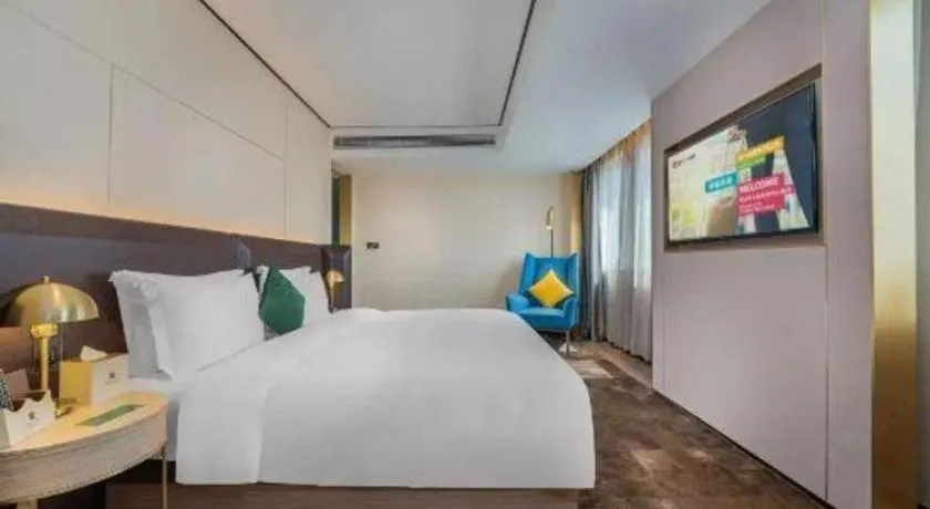 Bed in Echarm Plus Hotel Hangzhou Binjiang Xingguang Avenue