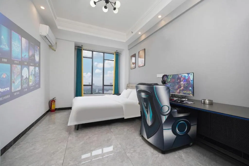 Bed in Echarm Hotel Changsha South High-Speed Railway Station Wuyue Plaza