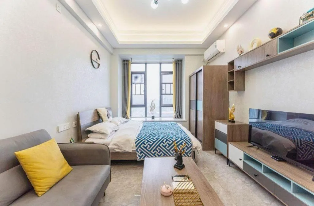 Bed in Echarm Hotel Changsha South High-Speed Railway Station Wuyue Plaza