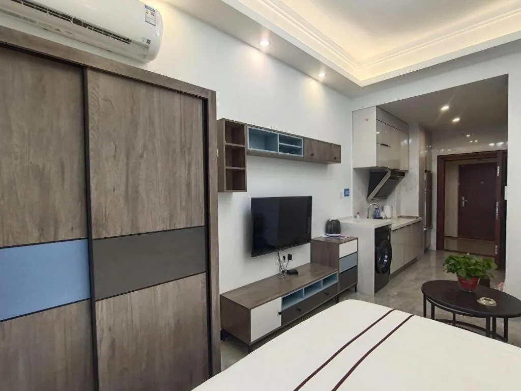 Bed in Echarm Hotel Changsha South High-Speed Railway Station Wuyue Plaza