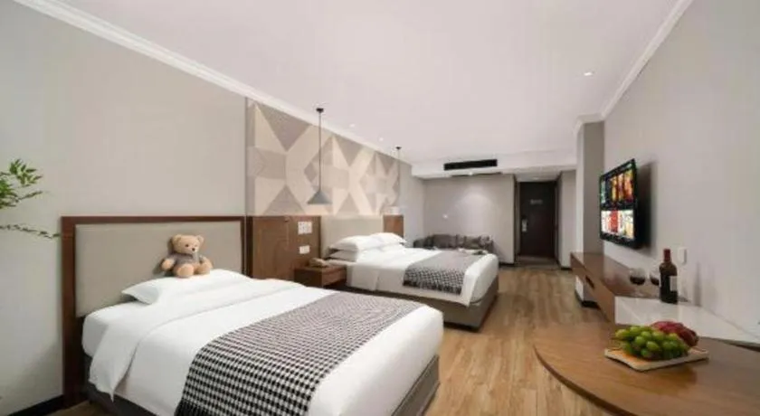 Bed in Borrman Hotel Chongqing Hechuan High-speed Railway Station District Government