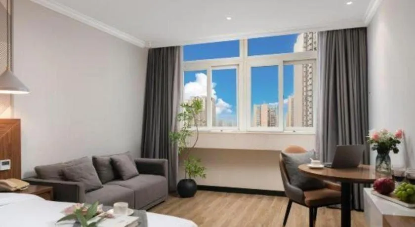 Bed in Borrman Hotel Chongqing Hechuan High-speed Railway Station District Government