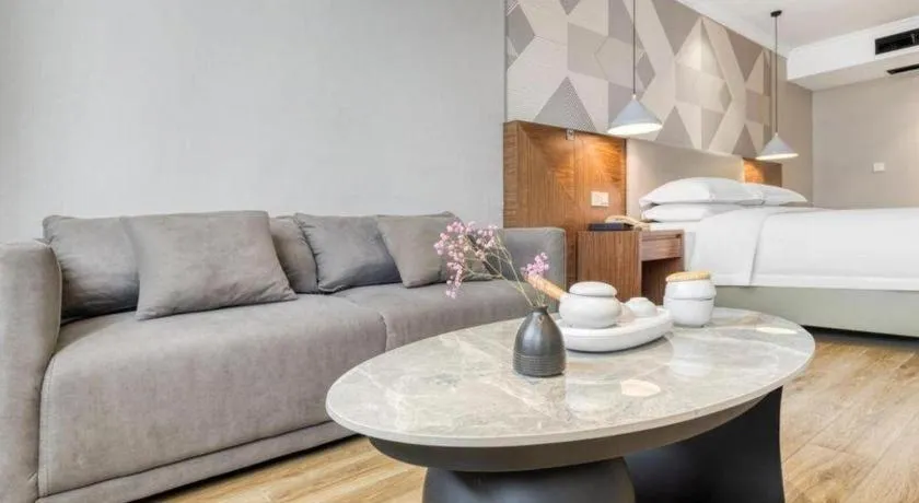 Bed in Borrman Hotel Chongqing Hechuan High-speed Railway Station District Government