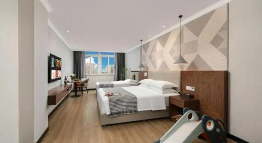 Bed in Borrman Hotel Chongqing Hechuan High-speed Railway Station District Government