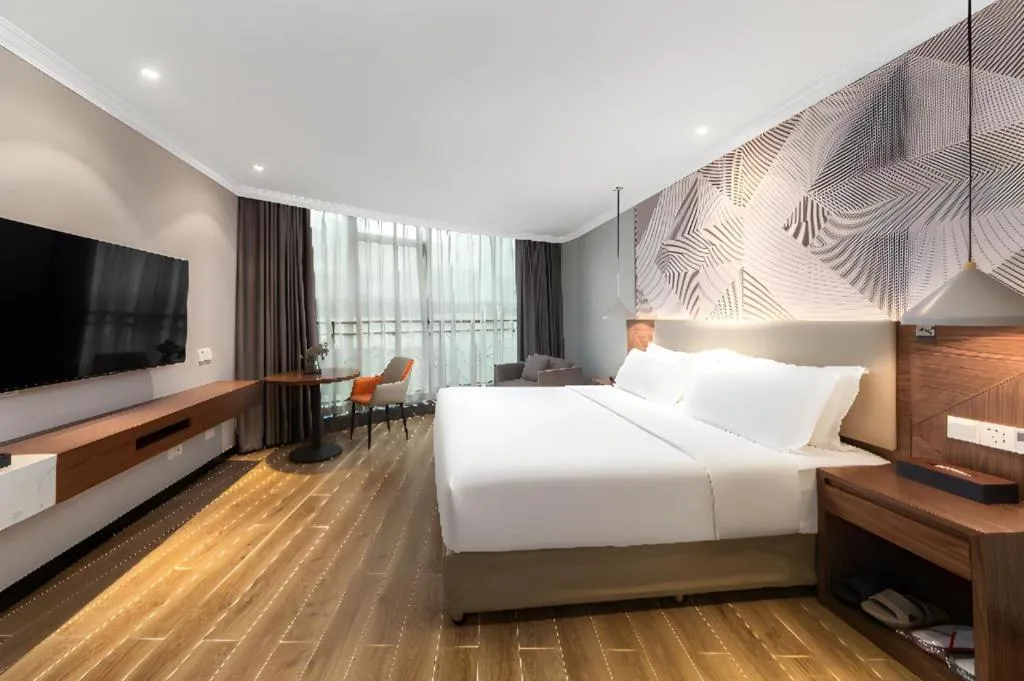 Bed in Borrman Hotel Chongqing Hechuan High-speed Railway Station District Government