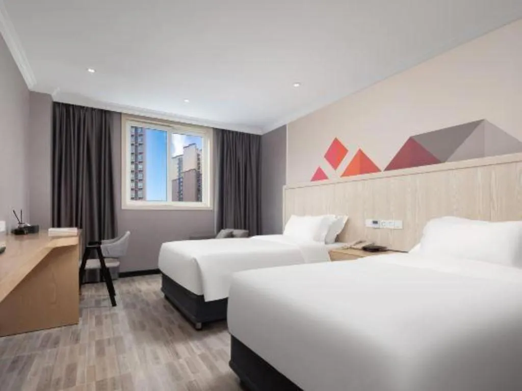 Bed in Borrman Hotel Chongqing Hechuan High-speed Railway Station District Government