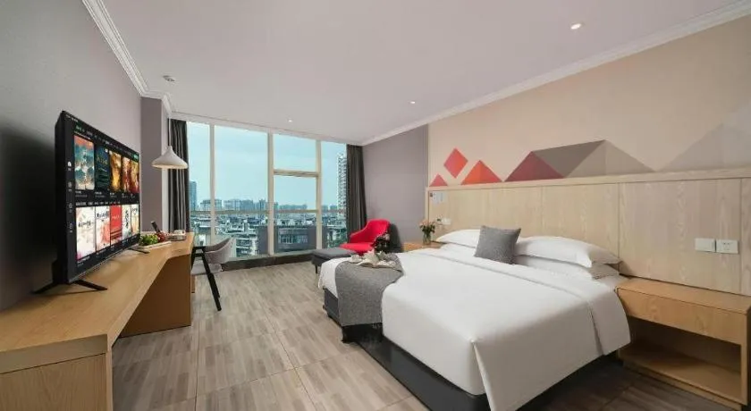 Bed in Borrman Hotel Chongqing Hechuan High-speed Railway Station District Government