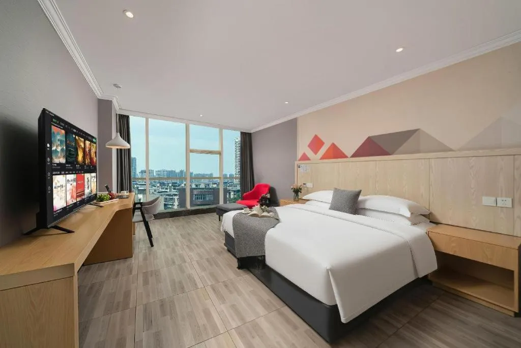 Bed in Borrman Hotel Chongqing Hechuan High-speed Railway Station District Government