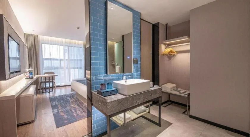 Bed in Echarm Hotel Hengshui 2nd High School High-speed Railway Station