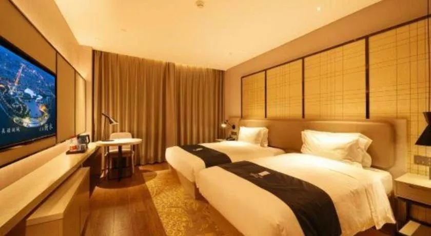 Bed in Echarm Hotel Hengshui 2nd High School High-speed Railway Station
