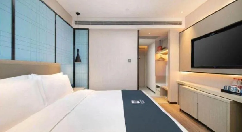 Bed in Echarm Hotel Hengshui 2nd High School High-speed Railway Station