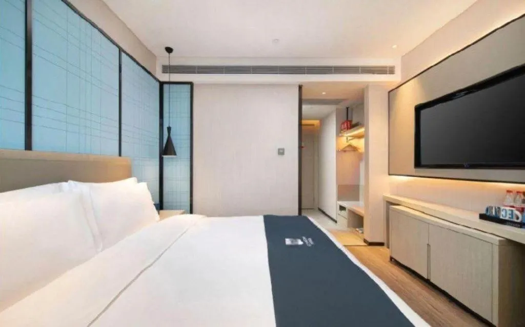 Bed in Echarm Hotel Hengshui 2nd High School High-speed Railway Station