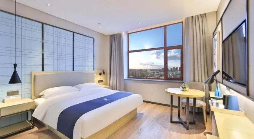 Bed in Echarm Hotel Hengshui 2nd High School High-speed Railway Station