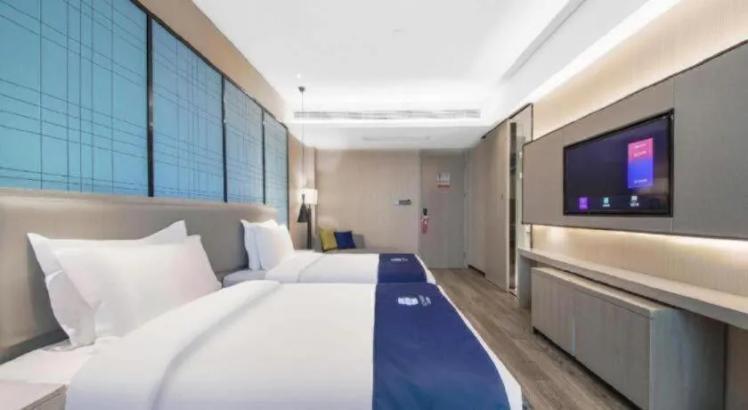 Bed in Echarm Hotel Hengshui 2nd High School High-speed Railway Station