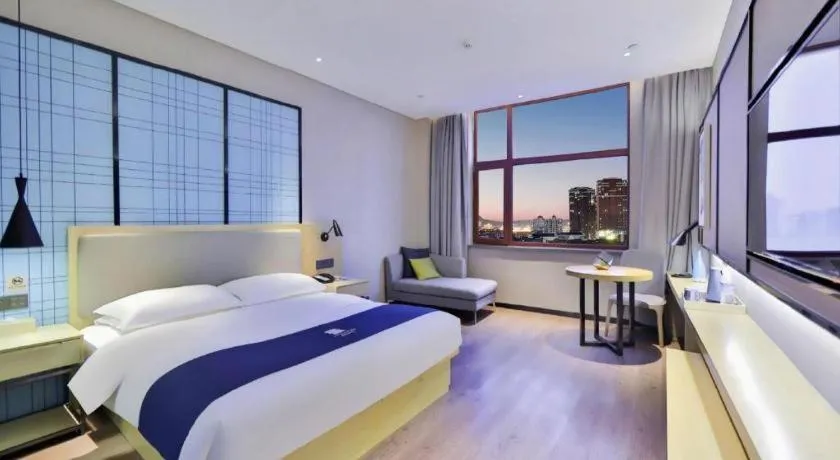 Bed in Echarm Hotel Hengshui 2nd High School High-speed Railway Station