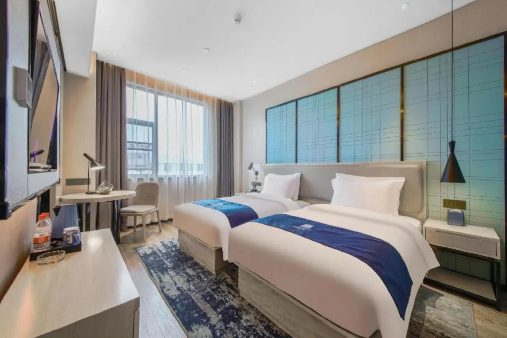 Bed in Echarm Hotel Hengshui 2nd High School High-speed Railway Station