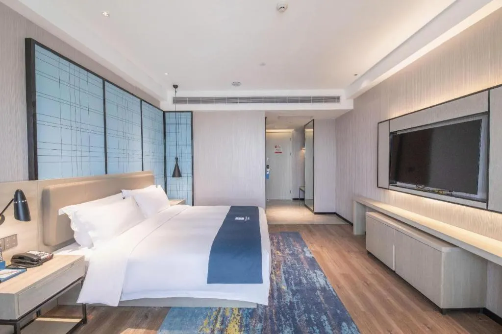 Bed in Echarm Hotel Hengshui 2nd High School High-speed Railway Station