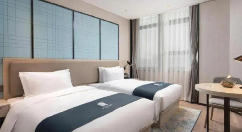 Bed in Echarm Hotel Hengshui 2nd High School High-speed Railway Station