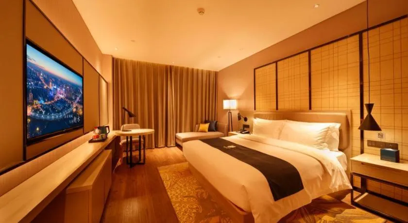Bed in Echarm Hotel Hengshui 2nd High School High-speed Railway Station