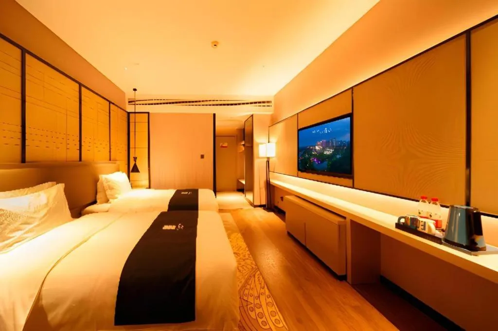 Bed in Echarm Hotel Hengshui 2nd High School High-speed Railway Station