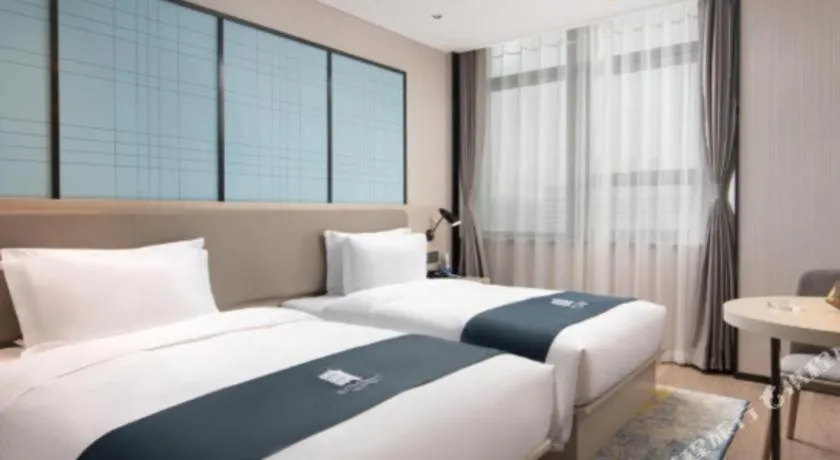 Bed in Echarm Hotel Hengshui 2nd High School High-speed Railway Station