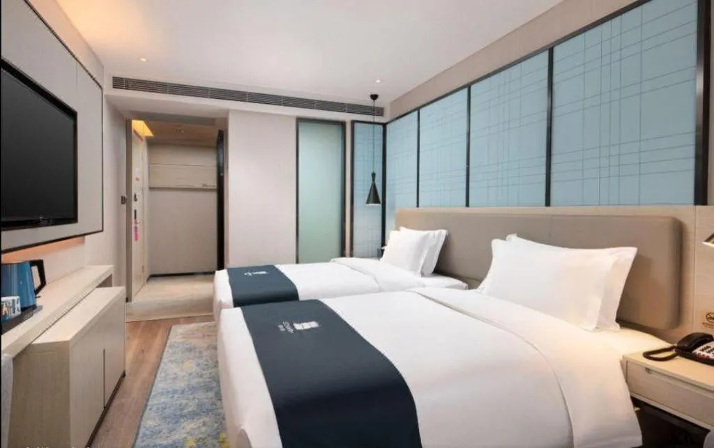 Bed in Echarm Hotel Hengshui 2nd High School High-speed Railway Station