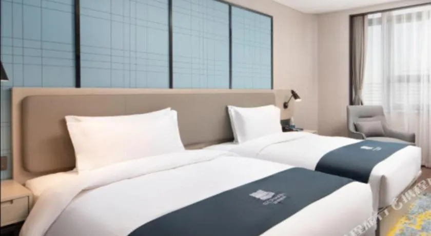 Bed in Echarm Hotel Hengshui 2nd High School High-speed Railway Station
