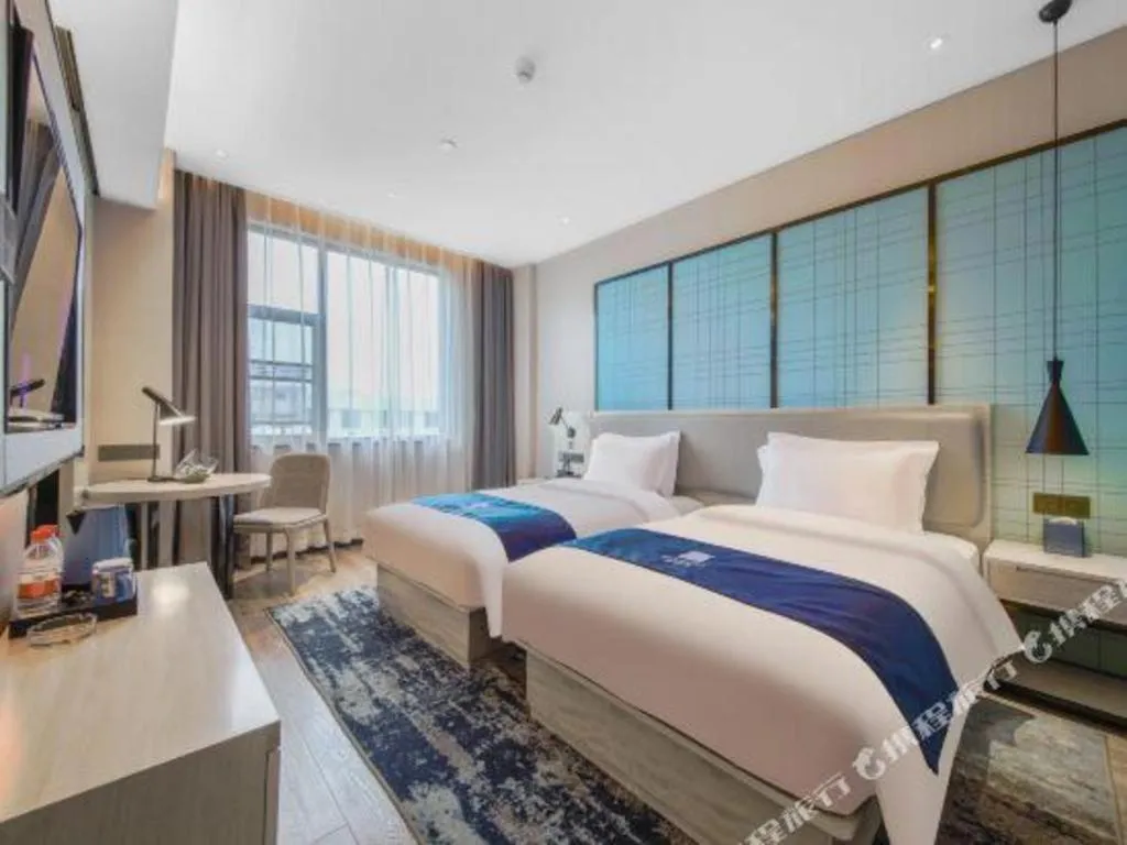 Bed in Echarm Hotel Hengshui 2nd High School High-speed Railway Station