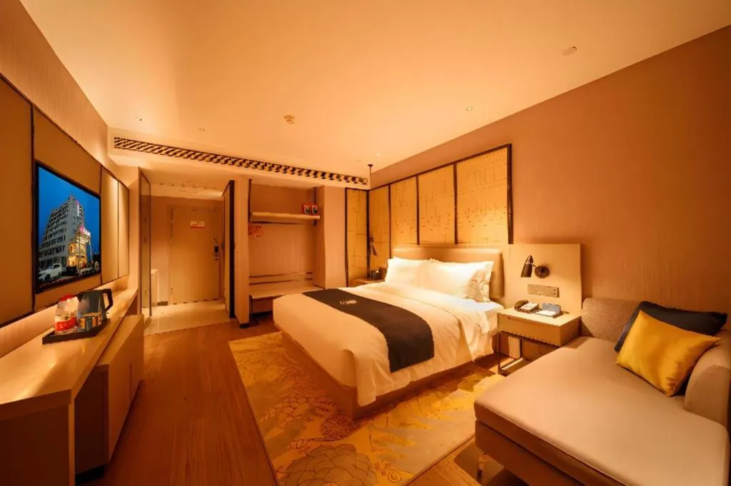 Bed in Echarm Hotel Hengshui 2nd High School High-speed Railway Station