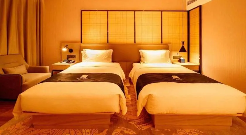 Bed in Echarm Hotel Hengshui 2nd High School High-speed Railway Station