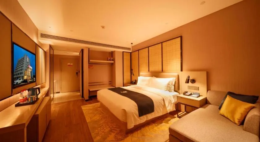 Bed in Echarm Hotel Hengshui 2nd High School High-speed Railway Station