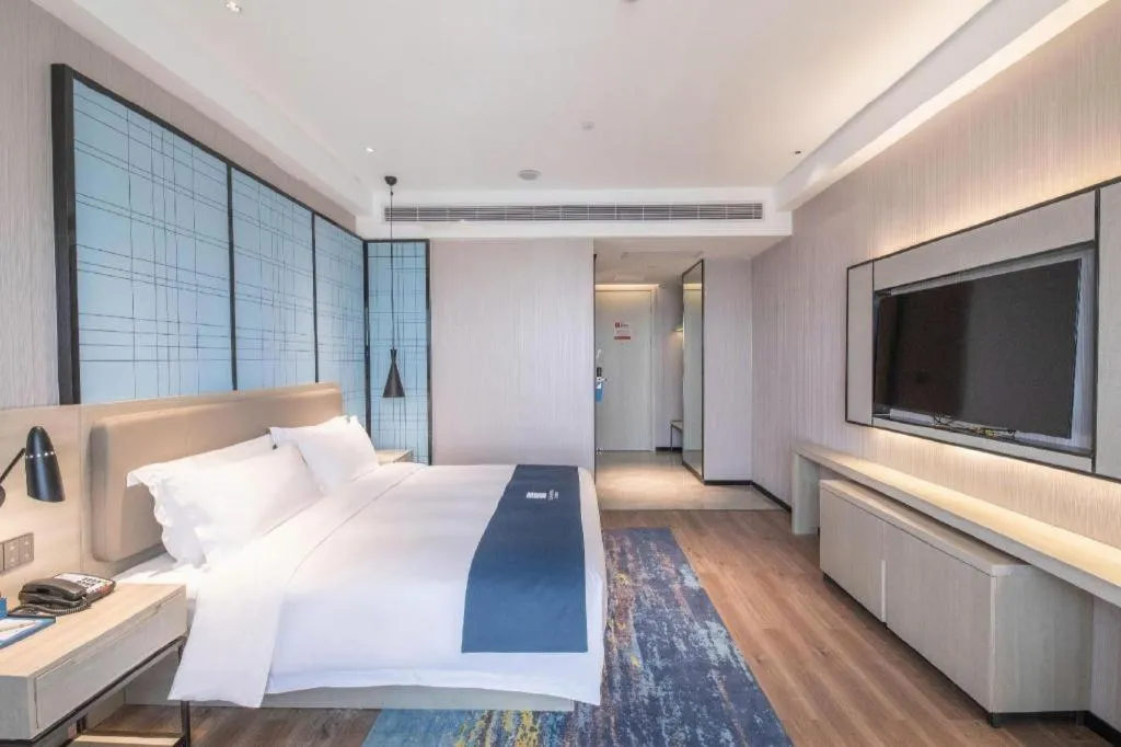 Bed in Echarm Hotel Hengshui 2nd High School High-speed Railway Station