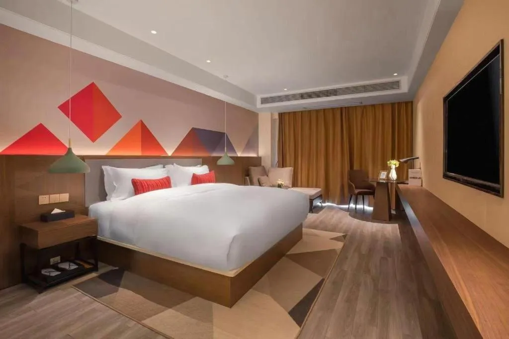 Bed in Borrman Hotel Guilin North Railway Station Zhonghao International