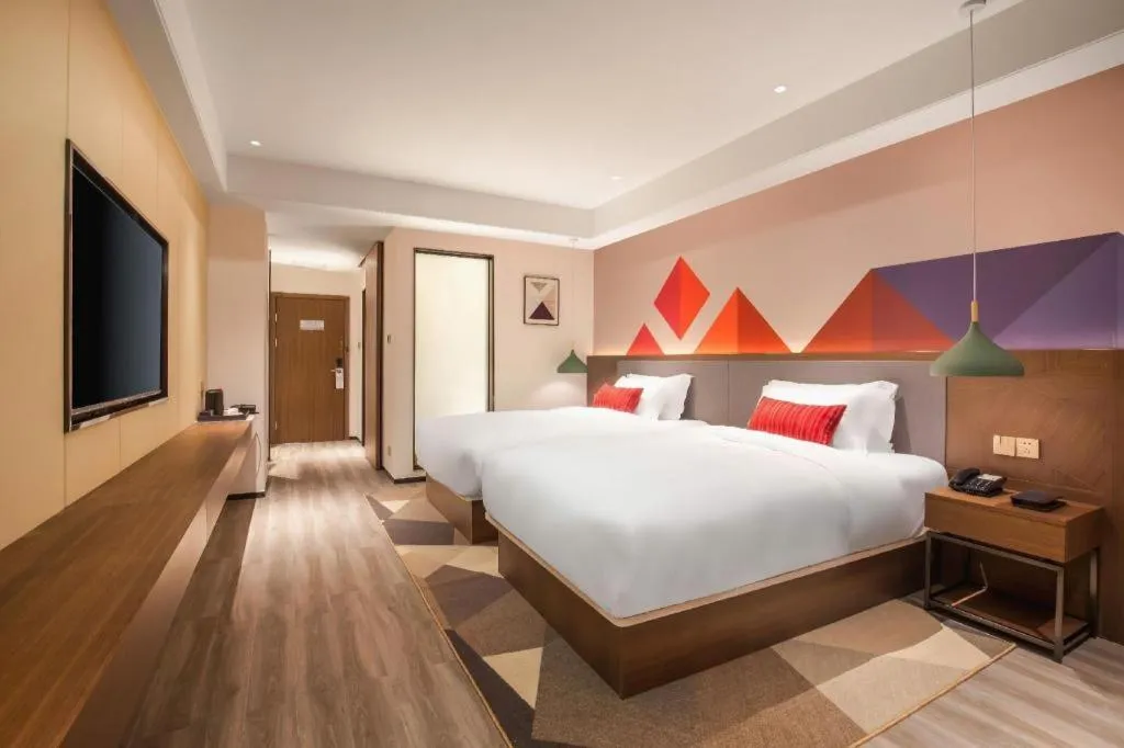 Bed in Borrman Hotel Guilin North Railway Station Zhonghao International