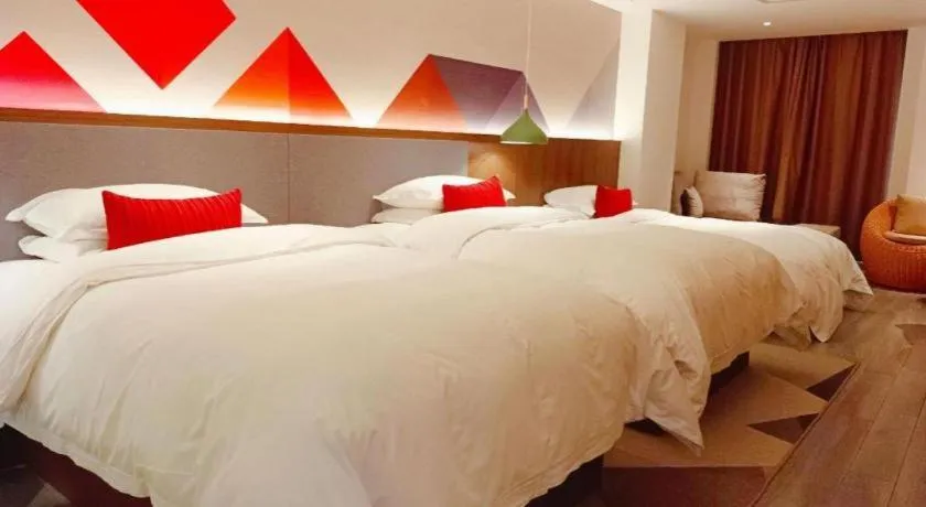 Bed in Borrman Hotel Guilin North Railway Station Zhonghao International