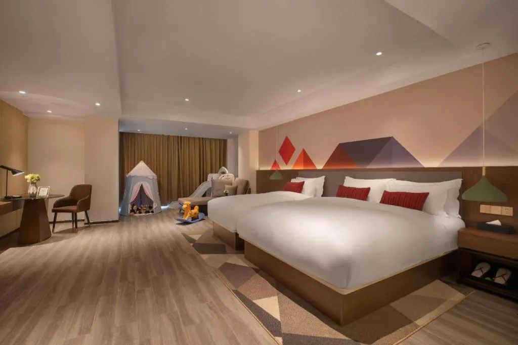 Bed in Borrman Hotel Guilin North Railway Station Zhonghao International