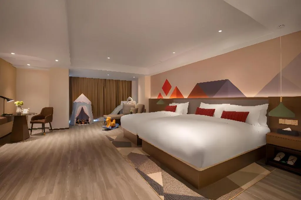 Bed in Borrman Hotel Guilin North Railway Station Zhonghao International