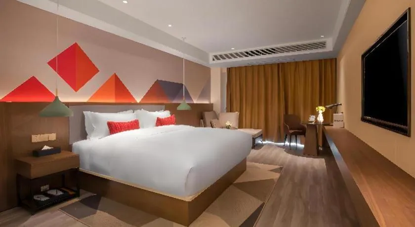 Bed in Borrman Hotel Guilin North Railway Station Zhonghao International