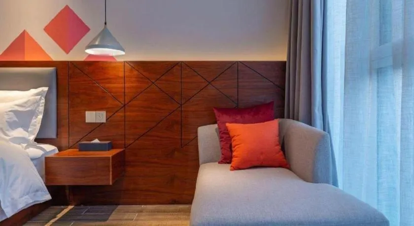 Bed in Borrman Hotel Guilin North Railway Station Zhonghao International